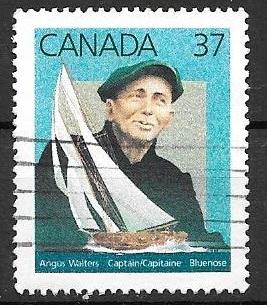 Canada 1988 37 cent Bluenose, Walters, used. Scott #1228