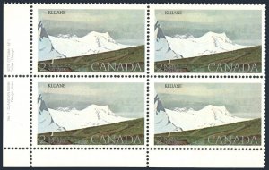 Canada 727 plate block, MNH. Klaune National Park, 1979.