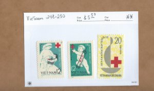 Vietnam - Scott  248-250  MNH