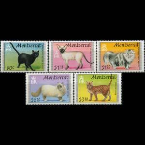 MONTSERRAT 1991 - Scott# 784-8 Cats Set of 5 NH