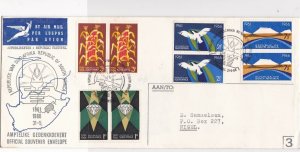 South Africa 1966 Torch Slogan Cancel Off. Souvenir Multi Stamps Cover Ref 29305