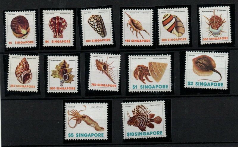 Singapore 1977 Shells MNH set to $10 SG289-301 WS24279