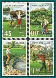 New Zealand 1995 Golf Courses, MNH #1255-1258,SG1861-SG1864