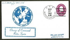 U.S.A. Postal History - USS Alstede AF-48 Br. (1962) Cover