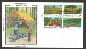 1985 IYY Scout # 2160-3 FDC Colorano cachet