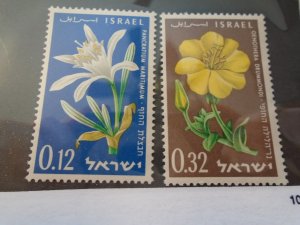 Israel  #  180-81  MNH  Flowers