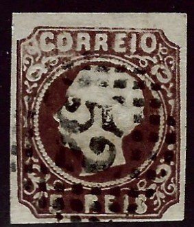Portugal SC#12c Used F-VF Reddish Brown SCV$125.00...Would fill a great Spot!