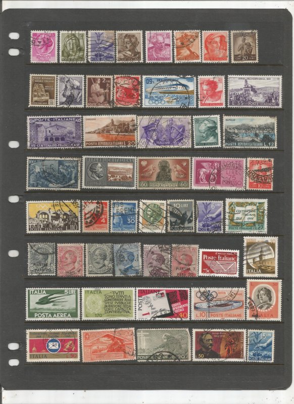 ITALY COLLECTION ON STOCK SHEET, MINT/USED