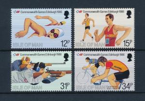 [42911] Isle of Man 1986 Sport Commonwealth games Swimming Cycling Shooting MNH