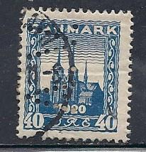 Denmark #160 perfin ( U)  CV $11.00