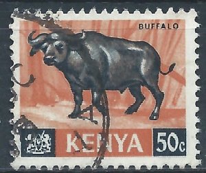 Kenya 1966 - 50c Buffalo - SG26 used