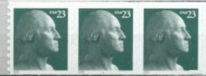 US Stamp #3617 MNH - George Washington Coil Strip of 3