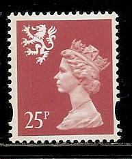 G.B. Scotland SMH65 s.g. S84 25p Machin MNH