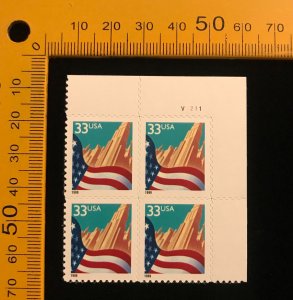 3278 Plate Block of 4, MNH, self adhesive