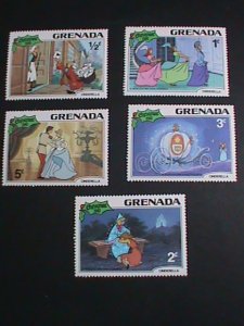 ​DISNEY-GRENADA STAMP-1981-  DISNEY CARTOON- CINDERELLA MINT SET VERY FINE