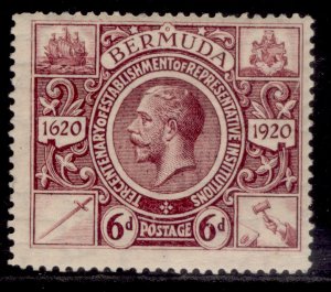 BERMUDA GV SG72, 6d purple, M MINT. Cat £19.