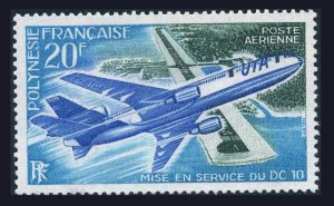 Fr Polynesia C97, MNH. Michel 166. Start of DC-10 service. 1973.