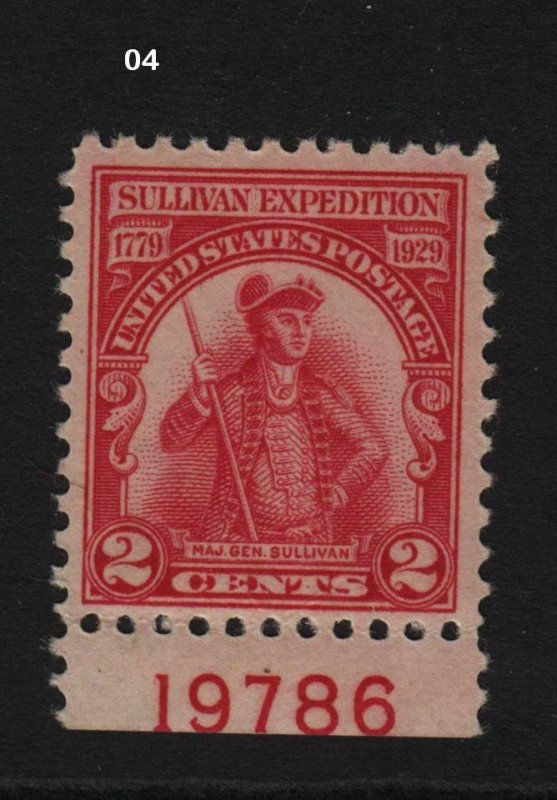 1929 Sullivan Sc 657 MNH plate number single  Hebert CV $13