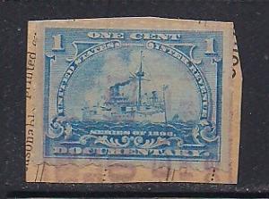 US Document '98 Issue # R163 W/Battleship USS Maine Used L16