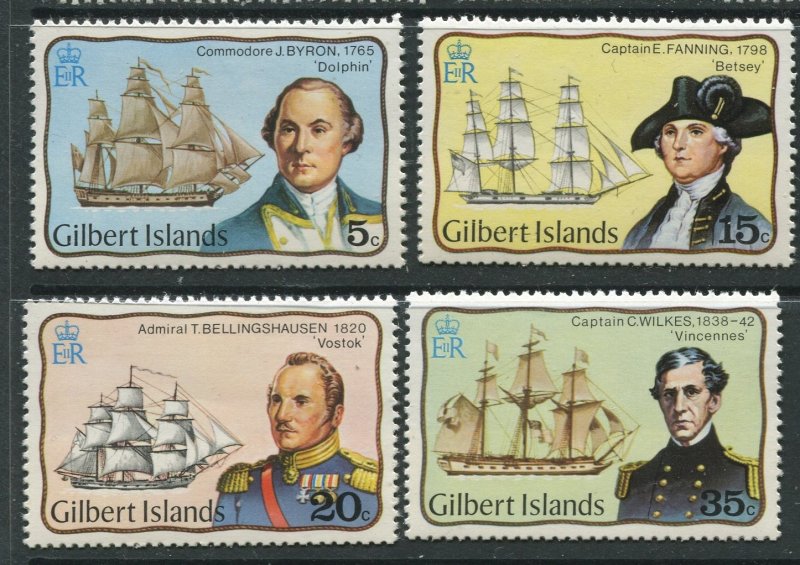 STAMP STATION PERTH Gilbert Is.#296-299 Explorers Issue MNH 1977 CV$3.00