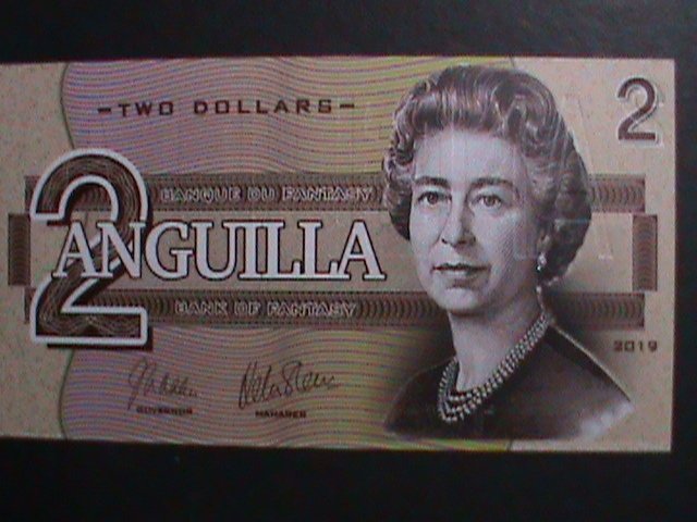 ANGUILLA  2019-COLLECTIBLE UNCIRCULATED POLYMAR BEAUTIFUL LOVELY NOTE VF