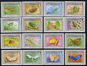 Montserrat 1992 Insects definitive set complete - 16 valu...