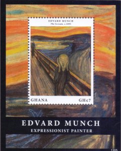 Ghana. 2013. Art Painting Edward Munch. MNH.