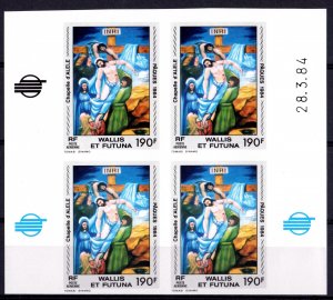 Wallis and Futuna Islands 1984 Sc#C132 EASTER 1984 Block of 4 IMPERFORATED MNH