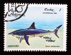 CUBA Sc# 2385  ARCHIPELAGO WILDLIFE marine fish   1c  1981 used cto