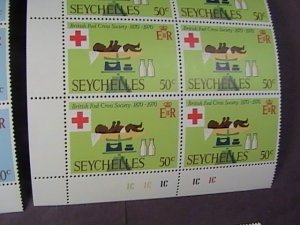 SEYCHELLES # 276-279-MINT/NEVER HINGED-COMPLETE SET OF PLATE # BLOCKS of 6--1970