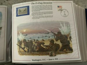 the history of American stamp panel: The D-Day Invasion