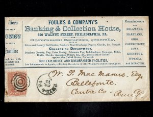 Scott #65 Fine on cover.