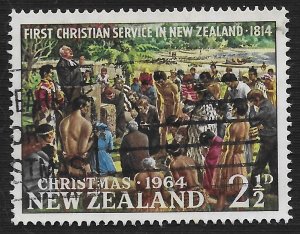 New Zealand #366 2 1/2p First Christain Service of 1814