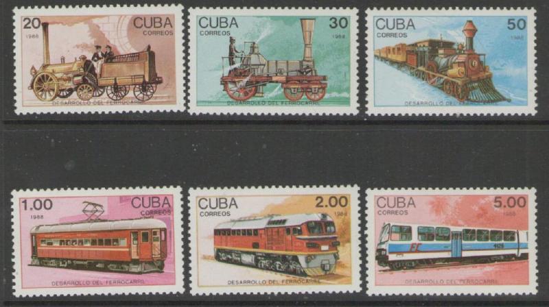 SG3365/70 1988 RAILWAY DEVELOPMENT MNH 