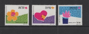 Israel #1035-37 (1989 Special Occasions set ) VFMNH CV $1.35