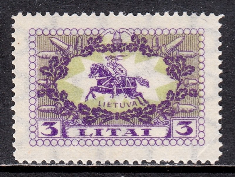 Lithuania - Scott #224 - MLH - Tiny thin, crease LR corner - SCV $3.25