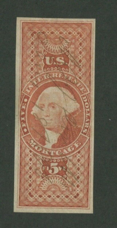 1862 United States Passage Mortgage Stamp #R91a Used Pen Cancel Certified