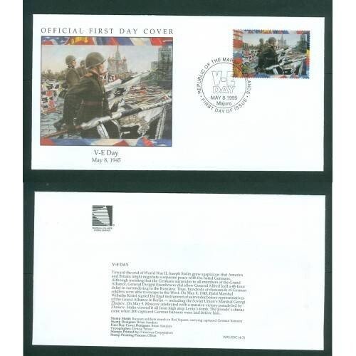 Marshall Islands. FDC 1995. Cachet. WWII. V-E Day. May 8,1945.Sc.# 515. Russians