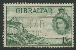 Gibraltar #133 QEII  Used  Scott CV. $0.95.