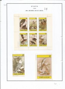 STAFFA - 1982 - Birds - Sheets - Mint Light Hinged - Private Issue