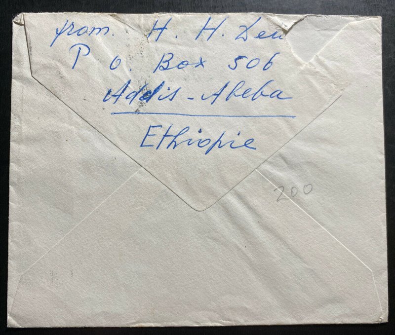 1952 Addis Ababa Ethiopia Airmail Cover To Milford House Clonmel Ireland