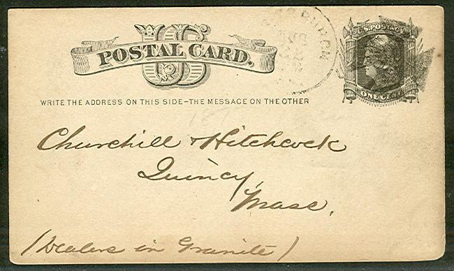 1877, 1¢ card tied Pittsburgh PA + Large MALTESE CROSS, fancy cancel