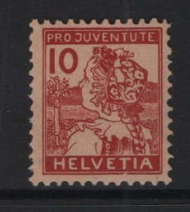 Switzerland   #B3   MH  1915   Pro Juventute  10c  girl  Lucerne