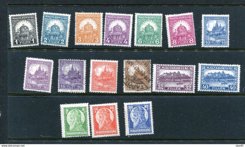 Hungary 1926/28 Full set  Sc 403-14 MH 2 stamps are Used 14463