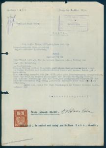 Germany 1939 Czech BuM Jewish Man Emigrate Israel Revenue Document 89968