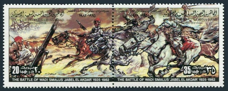 Libya 987 ab pair,MNH.Michel 1045-1046. Battles,1982.Wadi Smalus,1925.