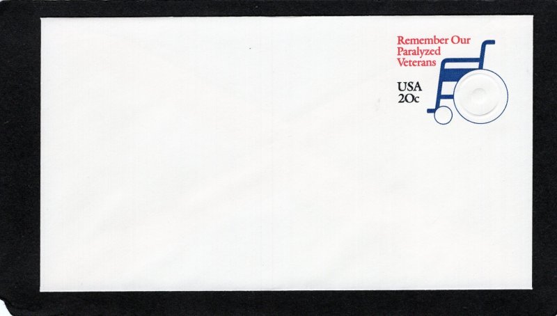 U605 Remember our Paralyzed Vets, unused stamped envelope