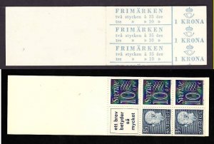 Sweden-Sc#586c- id4-unused NH booklet-definitives-pane of 5-