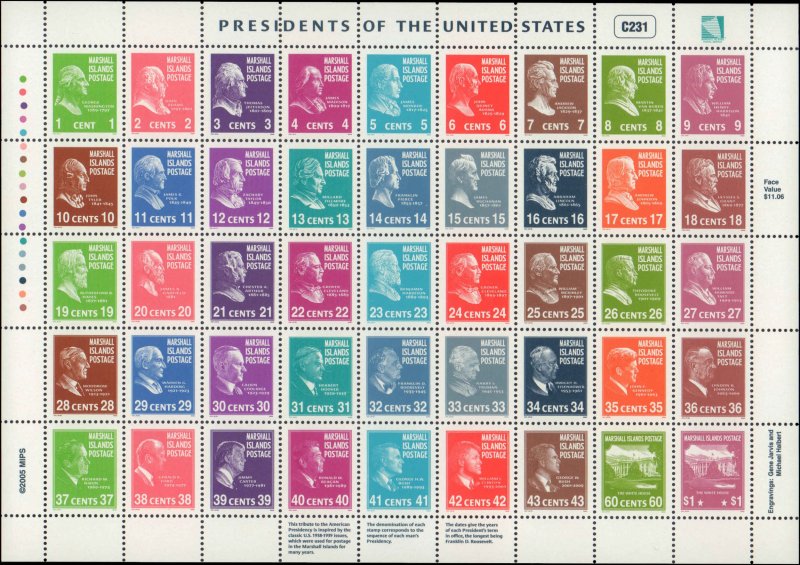 Marshall Islands #847, Complete Set, 2005, Never Hinged