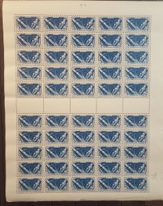 French Polynesia #111* NH Full sheet of 50  CV $62.50+